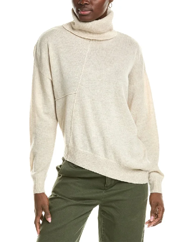 Women's Evening Clothing Brodie Cashmere Wool & Cashmere-Blend Asymmetrical Mock Neck Jumper