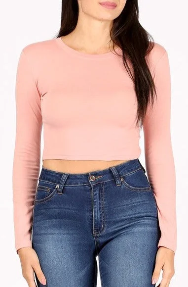 Charming Women's Outfit For Special Occasions Crew Neck Crop Top
