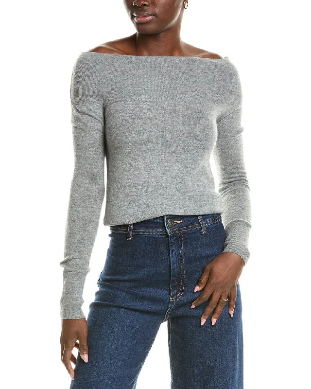 Women's Trendy Casual Clothes Brodie Cashmere Wool & Cashmere-Blend Off The Shoulder Jumper