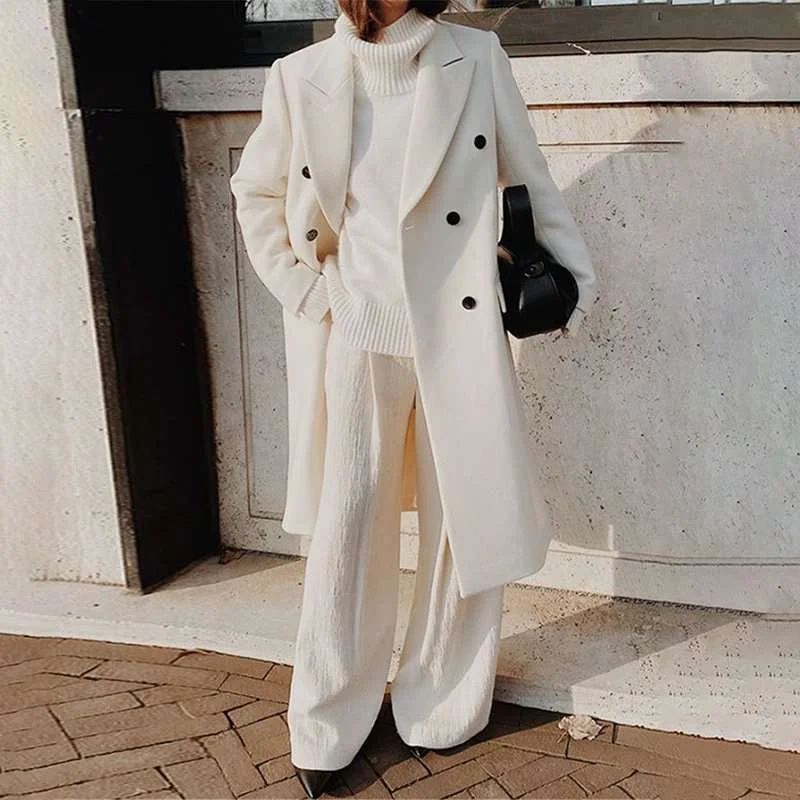 Stylish Women's Clothing Long Sleeve Woolen Jacket Women's