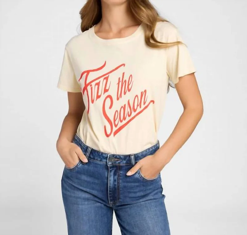 Women's Travel Attire Fizz The Season Tee In Eggnog