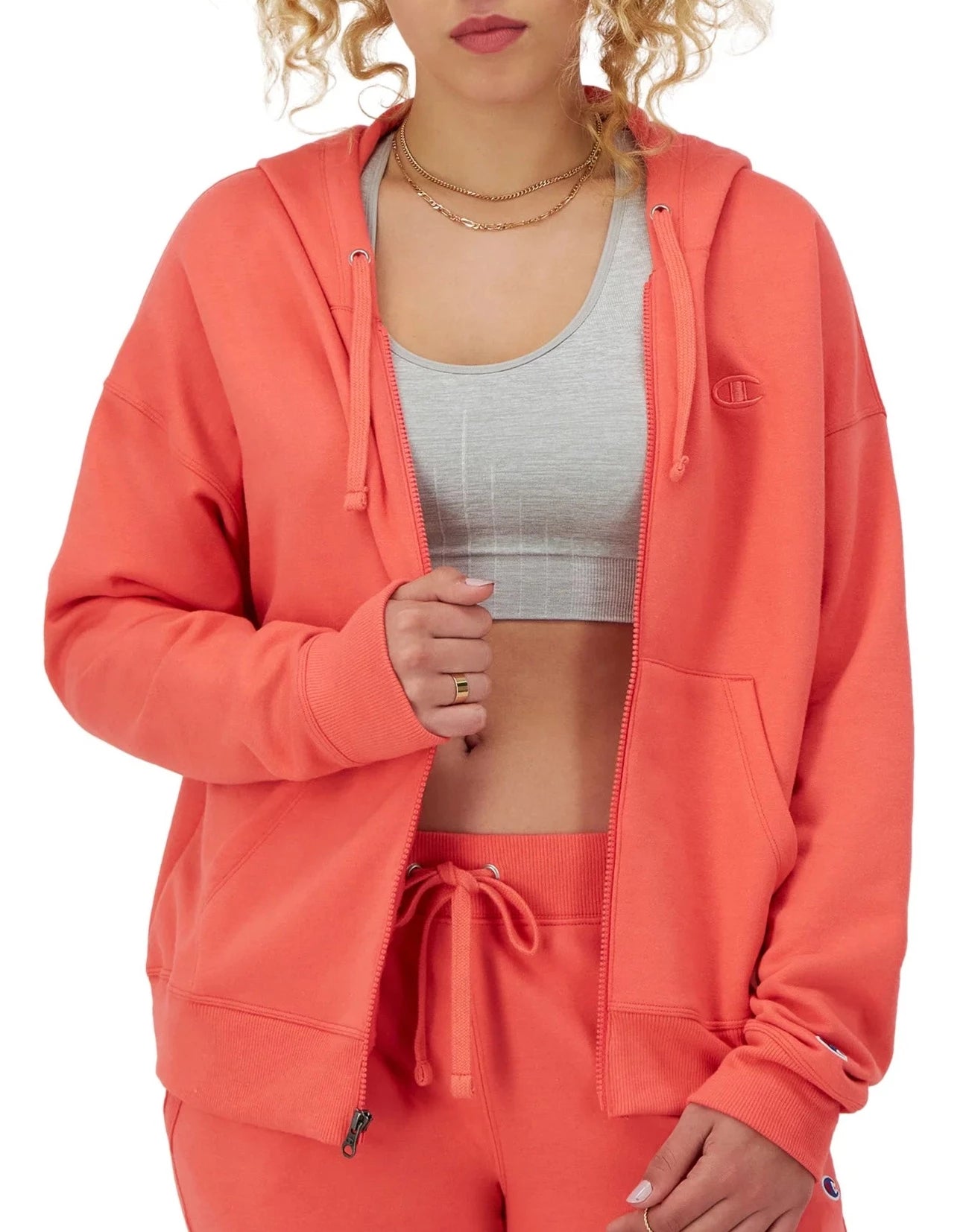 Women's Outfit Women's C Logo Powerblend Zip-Up Hoodie