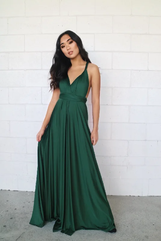 Women's Trendy Garments Pandora Multiway Gown - Green Jersey