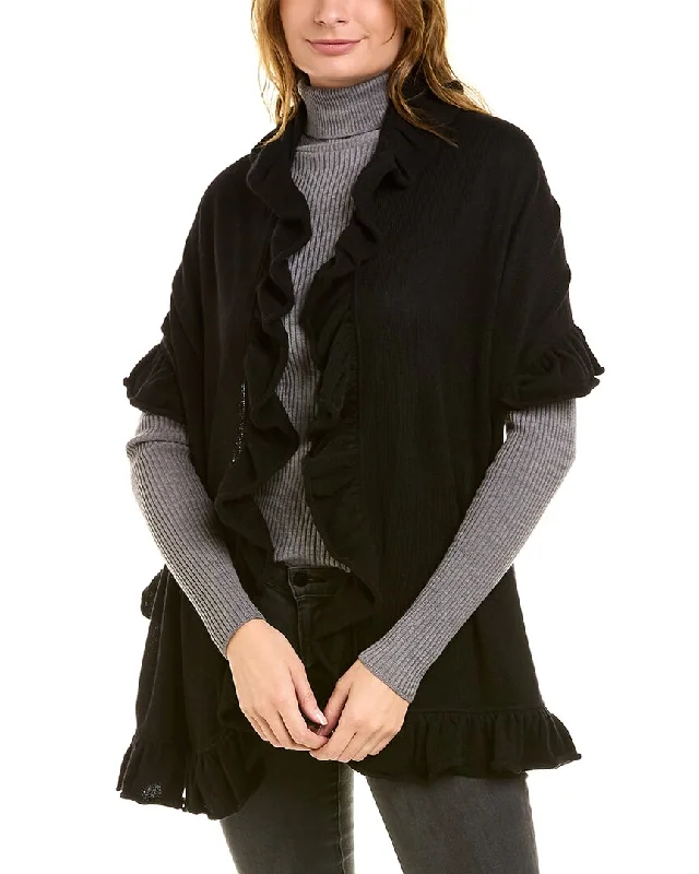 Women's Fashionable Clothing Sets Forte Cashmere Ruffle Cashmere Wrap