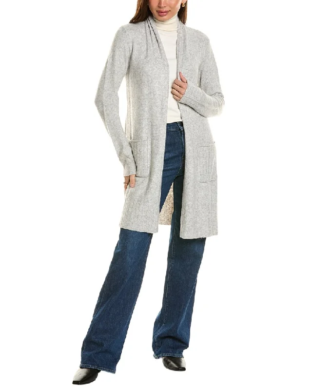 Women's Clothes For Outdoor Events Bobeau Open Front Wool-Blend Cardigan