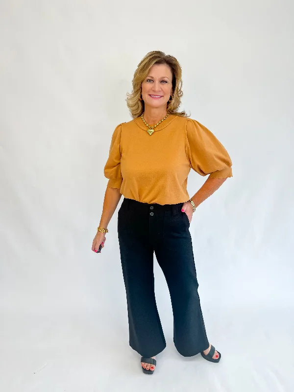 Women's Office Outfit First In Line Knitted Sweater-Caramel