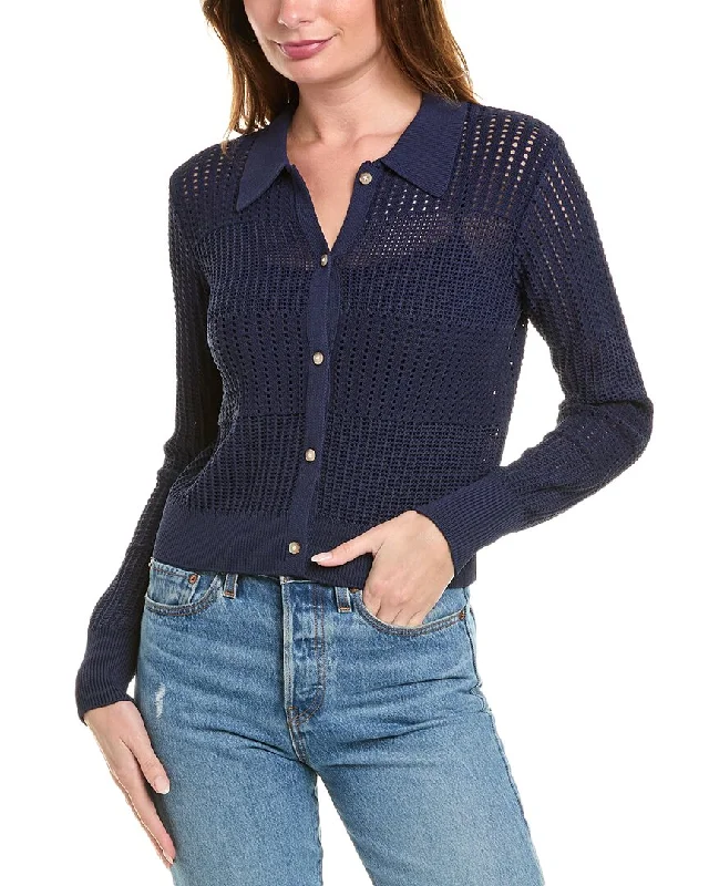 Women's Cozy Clothes FRAME Denim Shrunken Crochet Cardigan