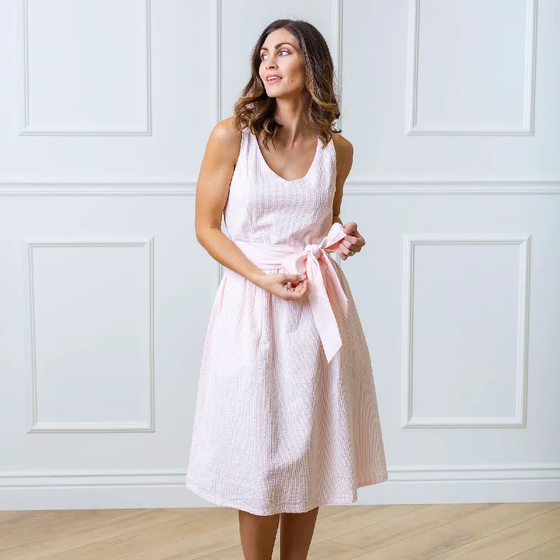 Sustainable Women's Apparel A-Line Dress with Sash