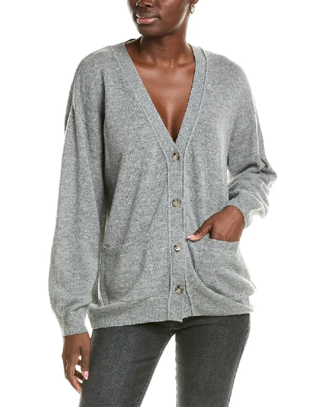 Women's Urban Clothing Brodie Cashmere Wool & Cashmere-Blend Roll Edge Luxe Cardigan