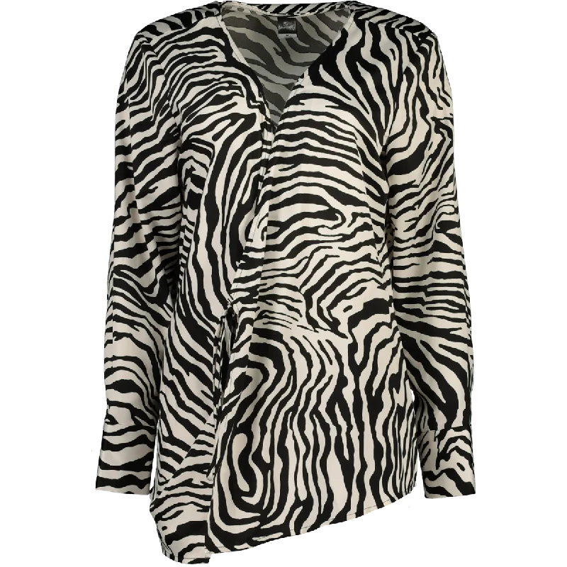 Women's Trendy Outfit Zebra Print Smart Blouse