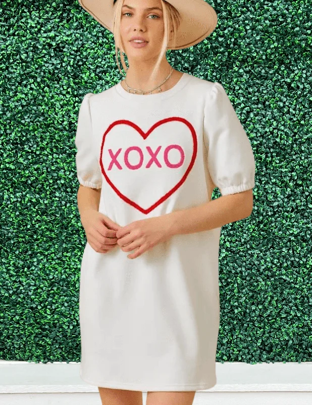 Women's Vacation Attire XOXO Valentine Fleece Dress