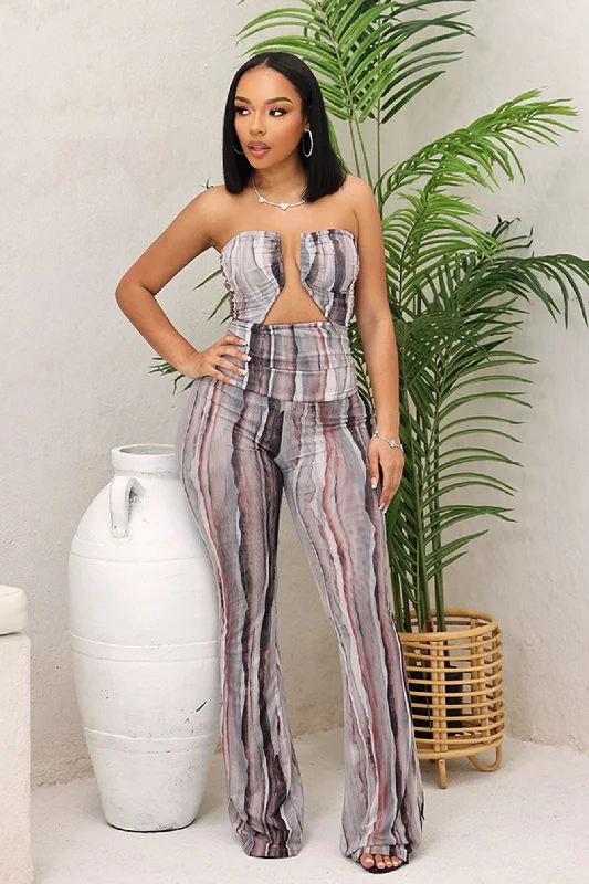 Women's Occasion Wear Clothes Perfect Weekend Mesh Underwire Jumpsuit