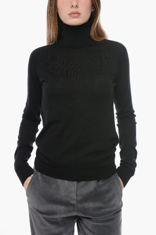 Women's Wardrobe Apparel Armarium Solid Color Turtleneck Sweater