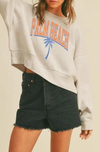 Women's Work Outfit Palm Beach Cropped Sweatshirt