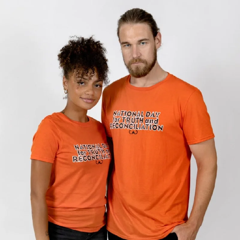 Comfortable Women's Apparel Muin X Stanfield's Adult Orange T-Shirt - NATIONAL DAY FOR TRUTH AND RECONCILIATION "QUILL"