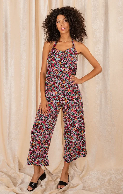 Women's Weekend Outfit Through the Fields Halter Jumpsuit