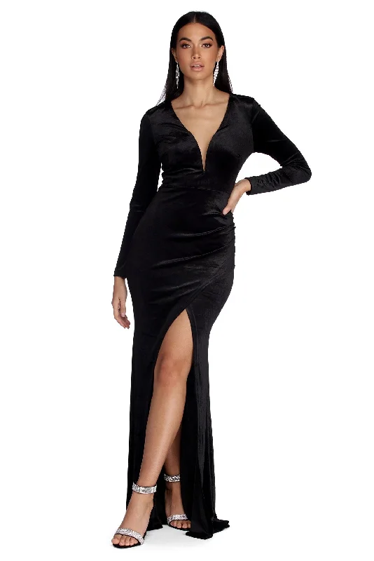 Women's Clothes Belinda Formal Velvet Dress