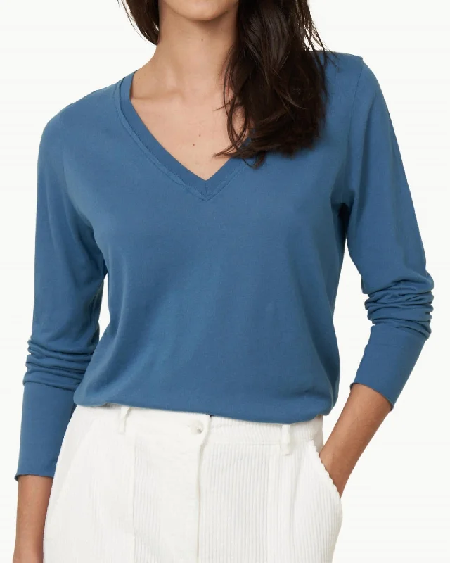 Women's Occasion Wear Clothing Tidian Knit T-Shirt In Polar Blue