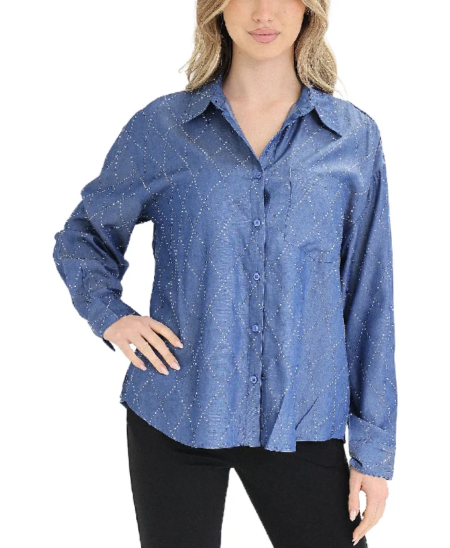 Affordable Women's Apparel Studded Blouse