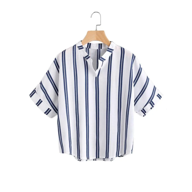 Women's Charming Outfit For Events SIMPLY STRIPE BLOUSE