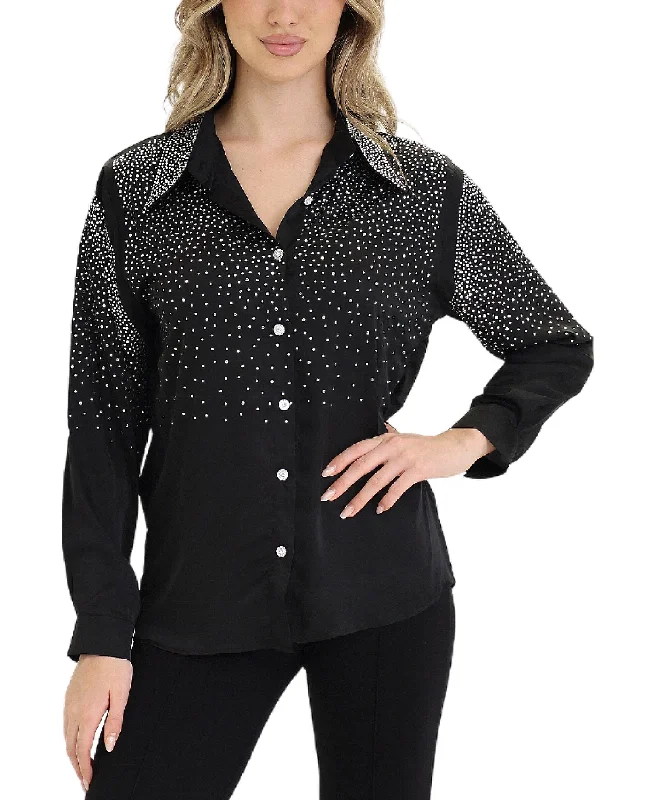 Vintage-Inspired Garments Blouse w/ Crystals