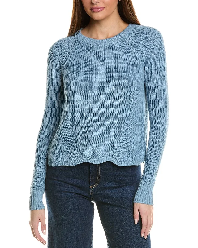 Women's Festive Attire Autumn Cashmere Scalloped Sweater