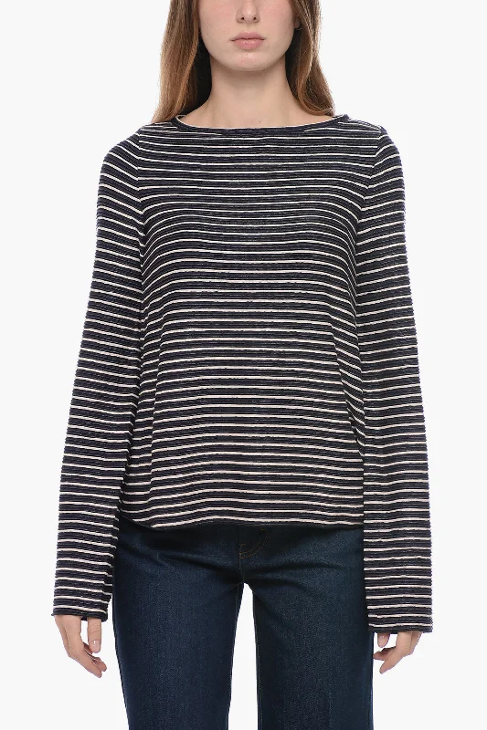 Formal Garments For Women Armani EMPORIO Crew Neck Striped Sweater