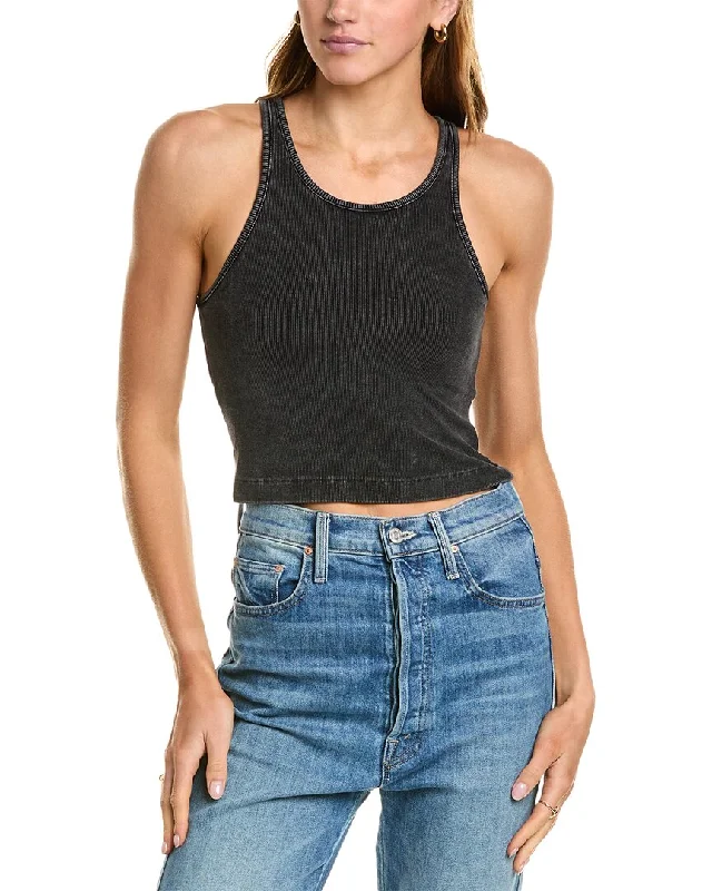 Women's Professional Outfit John Elliott Mineral Wash Gemini Rib Cropped Tank