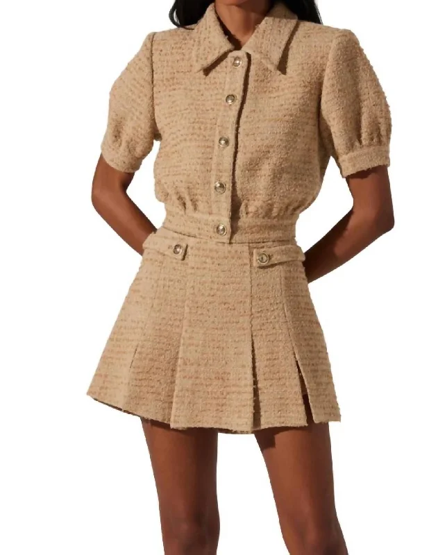 Women's Stylish Vacation Attire Bronwyn Jacket In Camel