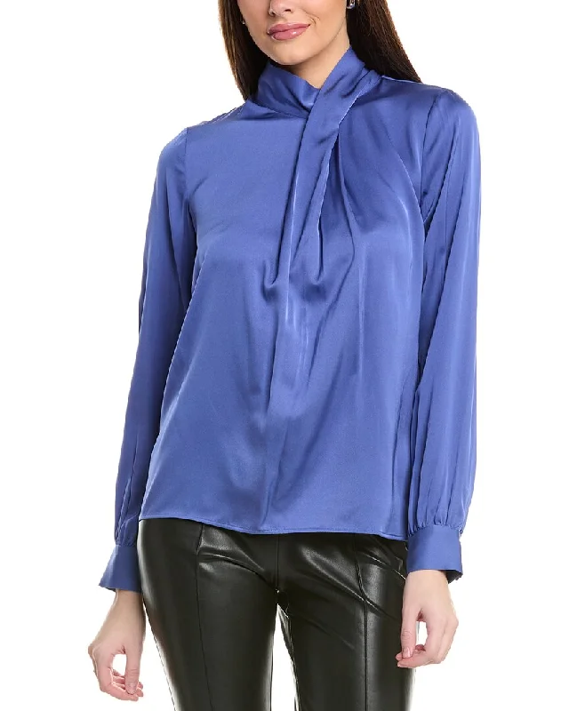 Stylish Women's Garments For Holidays Elie Tahari The Jaden Silk-Blend Blouse