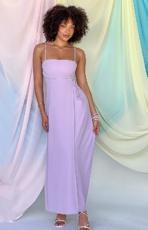 Women's Vacation Outfit Set Flossie Lilac Maxi Sleeveless Dress