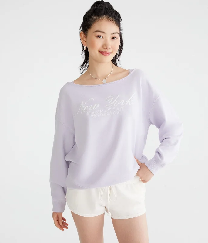 Timeless Women's Outfit Aeropostale Manhattan Off-The-Shoulder Sweatshirt