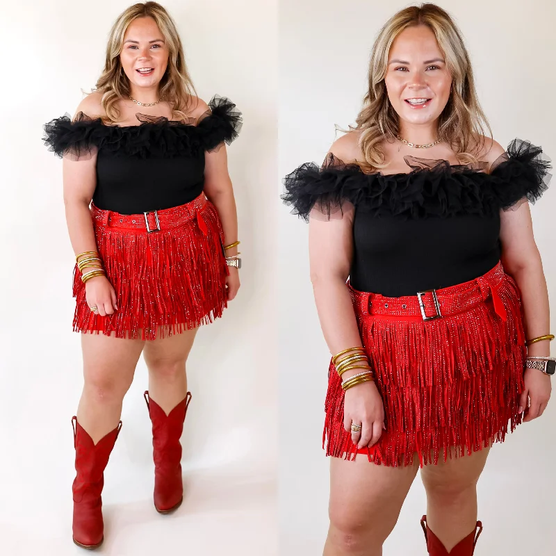 Comfortable Women's Attire Pose For The Camera Tulle Upper Bodysuit in Black