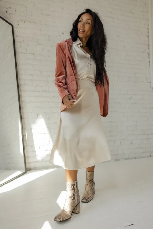 Women's Elegant Evening Attire SALT Gable Estates Midi Slip Skirt