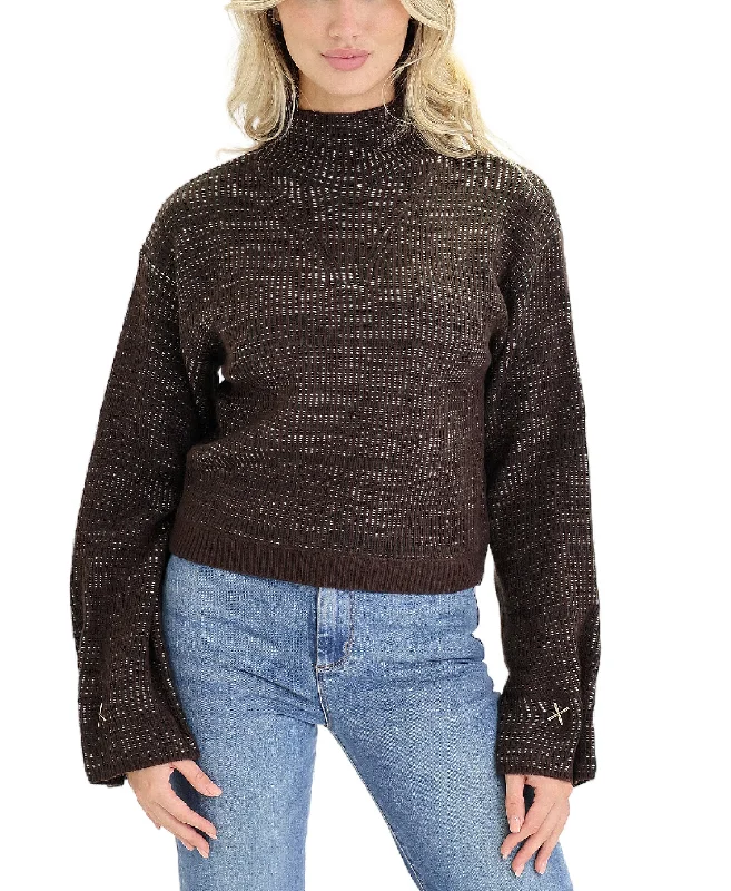Women's Clothing Apparel Sweater w/ Metal Detail