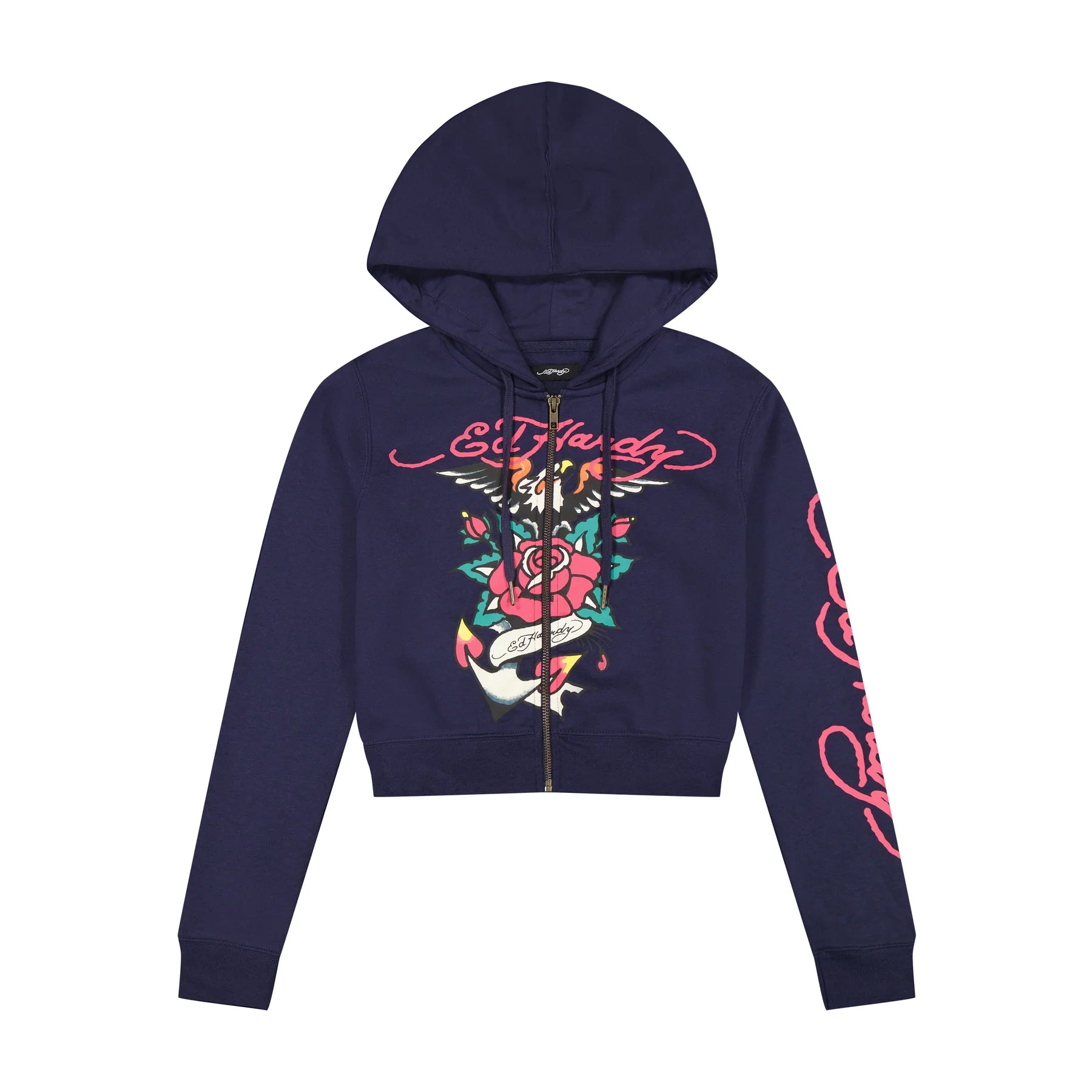 Women's Clothing For Casual Outings Eagle Rose Zip Hoodie