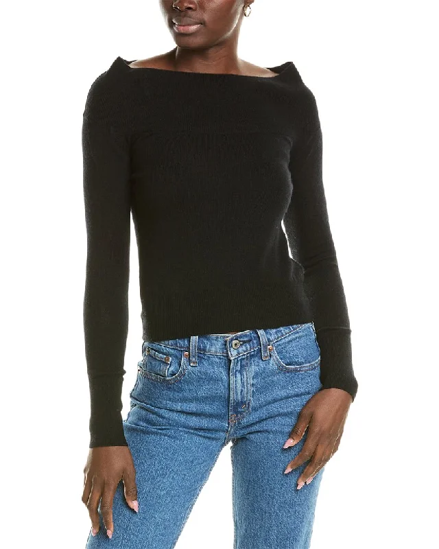 Women's Formal Clothes Brodie Cashmere Wool & Cashmere-Blend Off The Shoulder Jumper