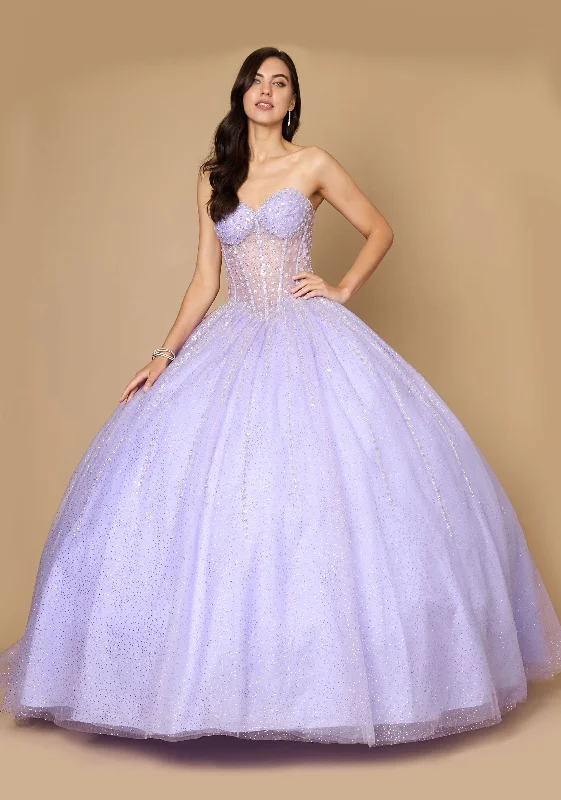 Women's Relaxed Outfit Long Corset Quinceanera Dress with Cape