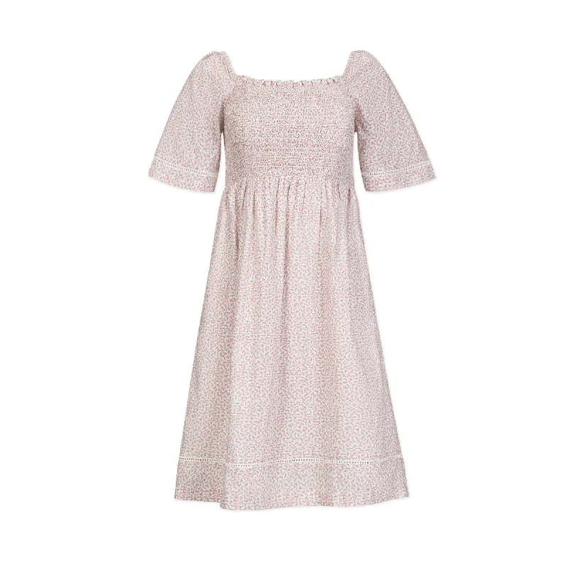 Stylish Women's Clothing Organic Bell Sleeve Smocked Dress