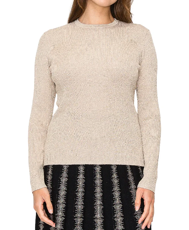 Formal Garments For Women Shimmer Ribbed Sweater