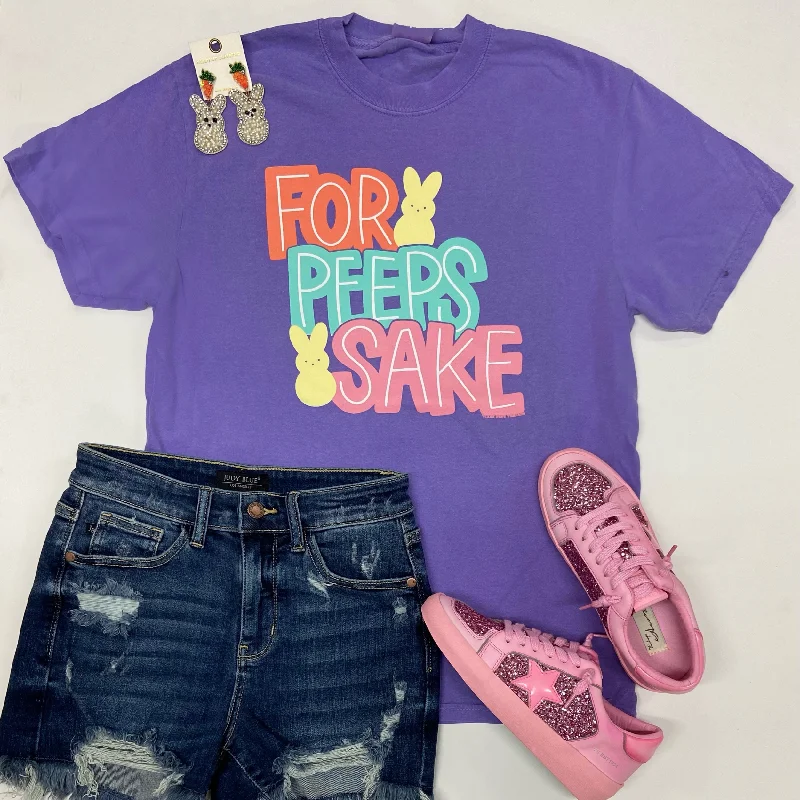 Women's High-Fashion Apparel For Peeps Sake Short Sleeve Graphic Tee in Purple