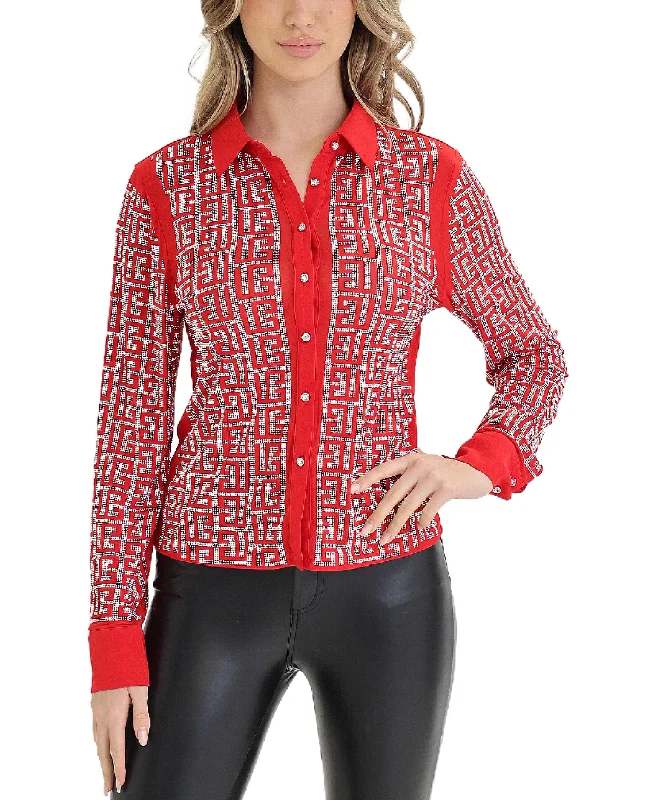 Charming Women's Garments Geo Studded Blouse