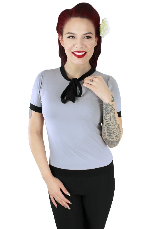 Women's Athletic Outfit Vintage Inspired Gray Blouse XS-4XL #VIGB