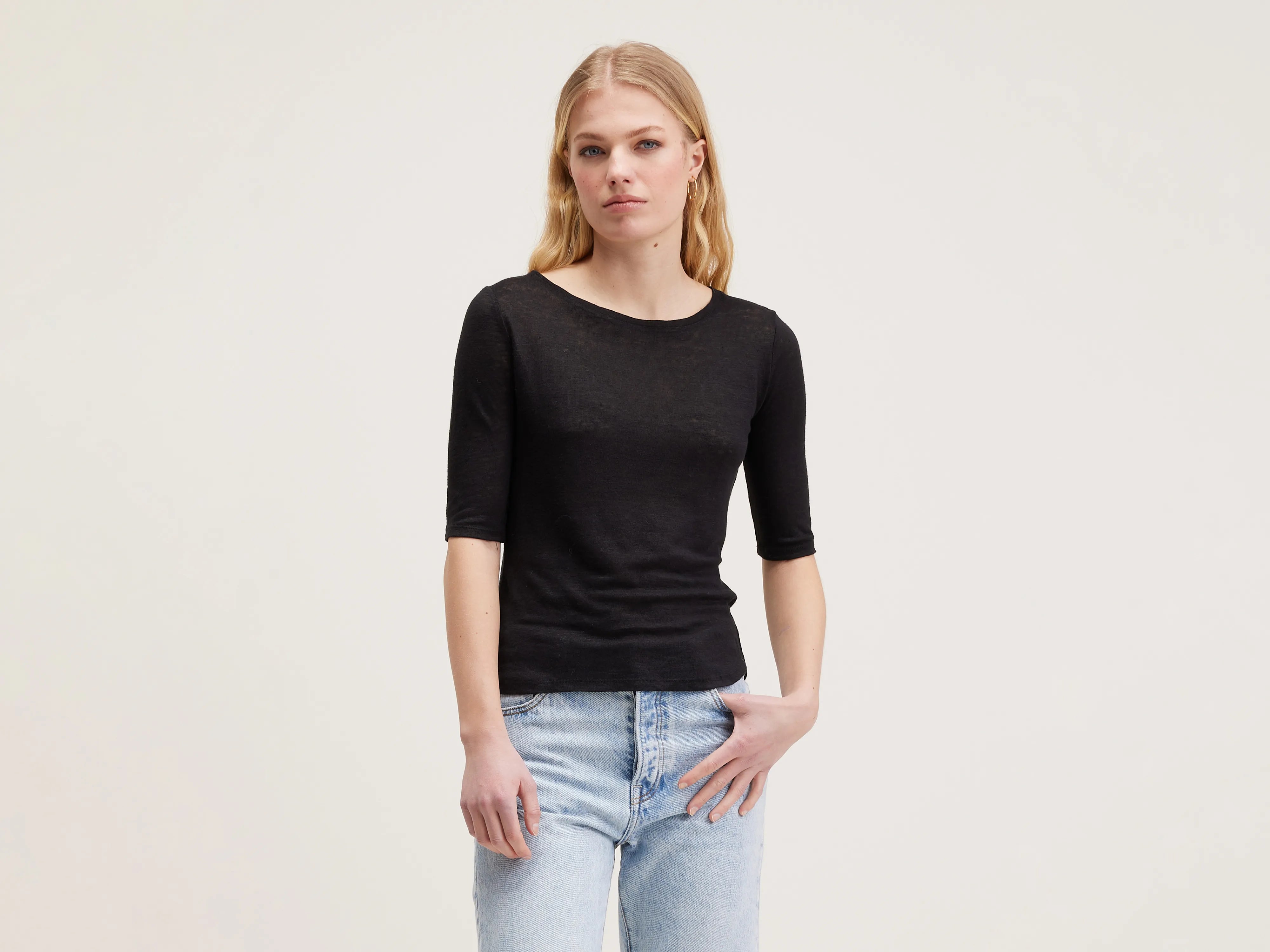 Women's Trendy Clothing Seas slim t-shirt (242 / W / OFF BLACK)