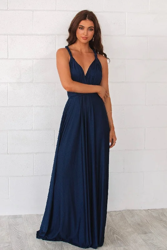 Women's Outfit For The Office Pandora Multiway Gown - Navy Jersey