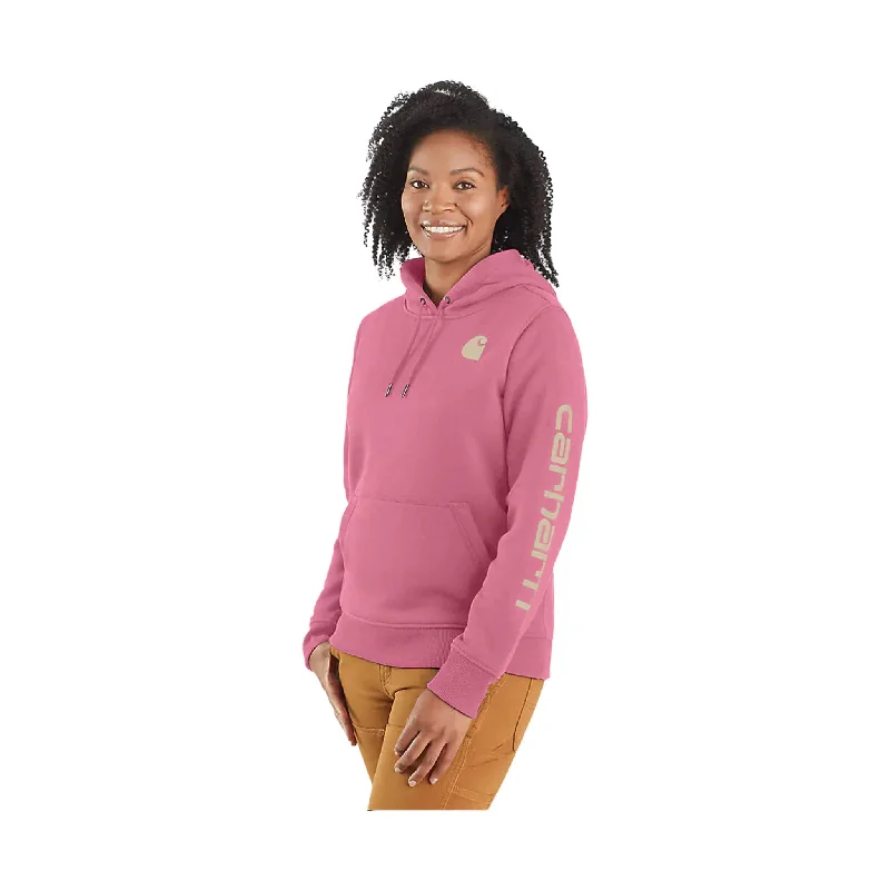 Women's Outdoor Attire Carhartt Women's Relaxed Fit Midweight Logo Sleeve Graphic Sweatshirt - Woodrose
