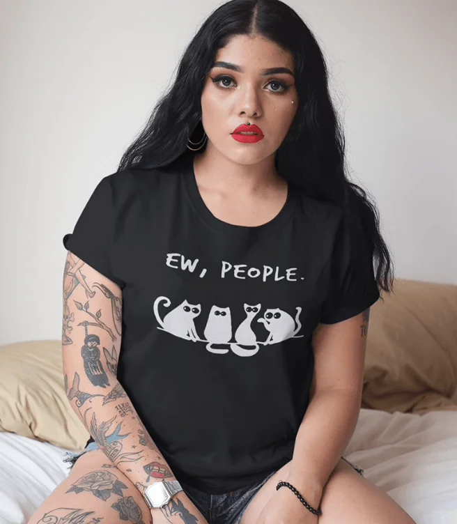 Women's Casual Attire CATS ONLY PLEASE TEE