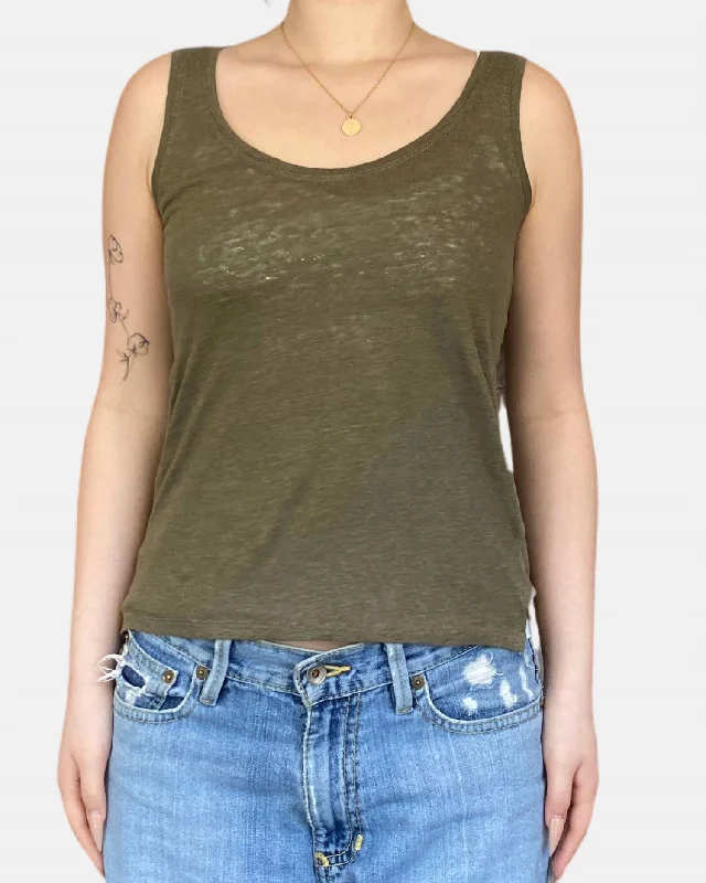 Stylish And Comfortable Clothing For Women Telord Knit Tank Top In Army