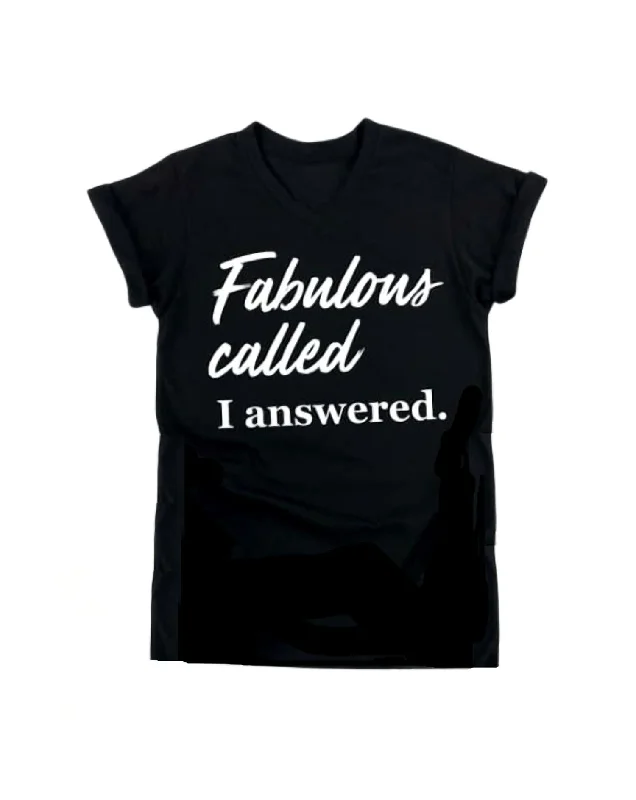 Women's Casual Wear Outfit Women's Fabulous Called Graphic Tee Shirt In Black