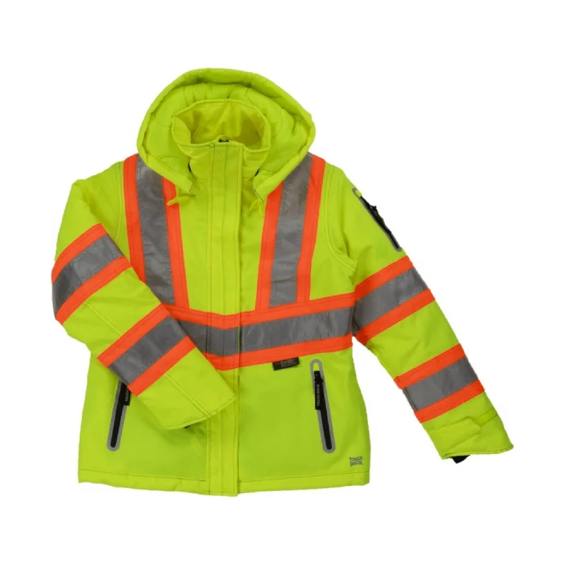 Stylish And Comfortable Clothing For Women Tough Duck Women's Insulated Flex Safety Jacket - Fluorescent Green